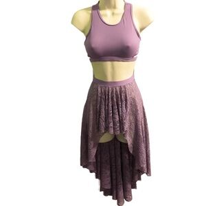 NWOT Body Wrappers Dance Competition Costume Periwinkle Purple Child‎ 12/14